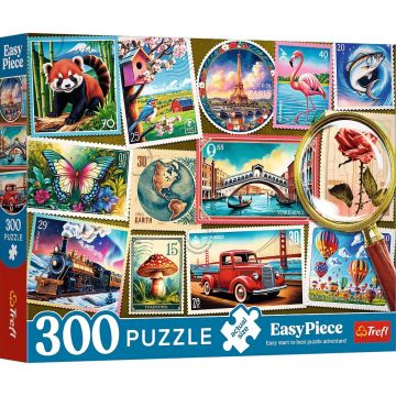 Puzzle Trefl din 300 XXL piese - Timbre poștale