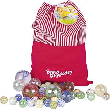 Set de joc Goki - Peggy Diggledey, pungă de mărgele de sticlă, 50 buc.