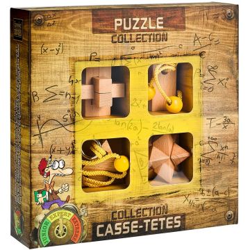 Set de puzzle-uri logice din lemn Eureka - 4 Wood Puzzles Set, Expert