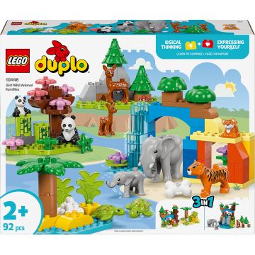 Constructor LEGO Duplo 3 в 1 - Familii de animale sălbatice (10446)