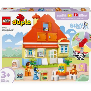 Constructor LEGO Duplo Bluey - Casa familiei lui Bluey cu un joc de memorie (10459)