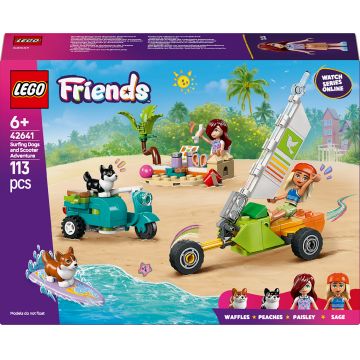 Constructor LEGO Friends - Câini de surf și aventură cu scuter (42641)