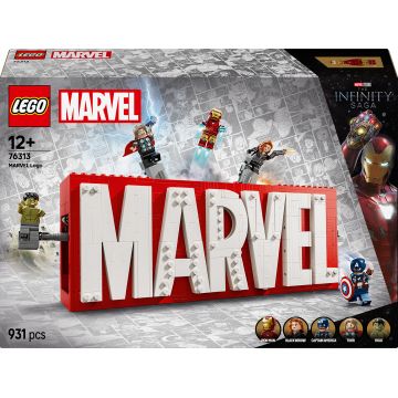 Constructor LEGO Marvel Super Heroes - Sigla MARVEL și minifigurine (76313)