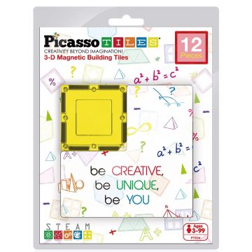 Constructor suplimentar Picasso Tiles - Pătrate, 12 piese