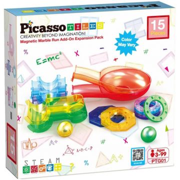 Constructor suplimentar Picasso Tiles - Pentru Roley magnetic, 15 piese