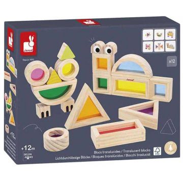 Cuburi senzoriale Janod - Sensory, 18 piese