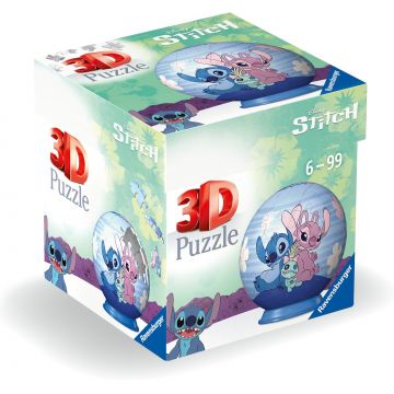 Puzzle 3D Ravensburger din 54 piese - Disney: Stitch & Angel