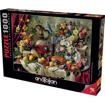 Puzzle Anatolian din 1000 piese - natură moartă olandeză