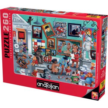 Puzzle Anatolian din 260 piese - Pisici și căței creativi