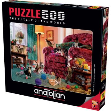 Puzzle Anatolian din 500 piese - Pisicuțe obraznice