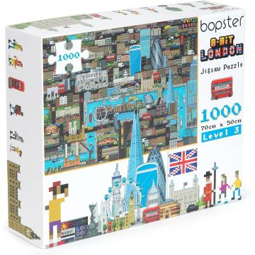Puzzle Bopster 1000 de piese - Londra în stil 8-bit