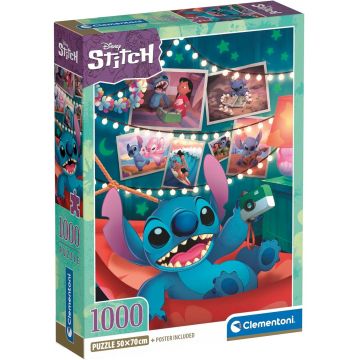 Puzzle  Clementoni din 1000 piese - Momentele preferate ale lui Stitch