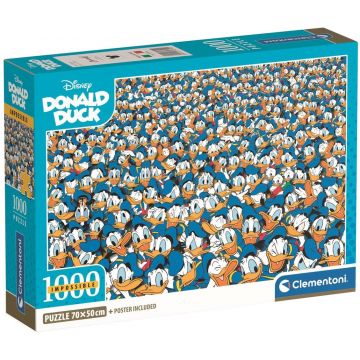 Puzzle  Clementoni din 1000 piese - Multe fețe ale lui Donald Duck