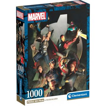 Puzzle Clementoni din 1000 piese - Răzbunătorii în acțiune