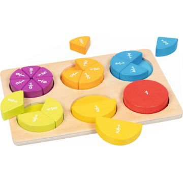 Puzzle din lemn Goki - Fracții