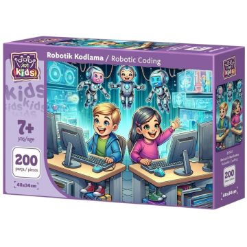 Puzzle pentru copii Art Puzzle din 200 piese - Proiectarea robotului