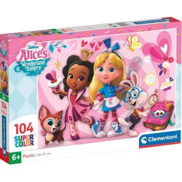 Puzzle pentru copii Clementoni din 104 piese - Alice în Cofetăria Minunilor