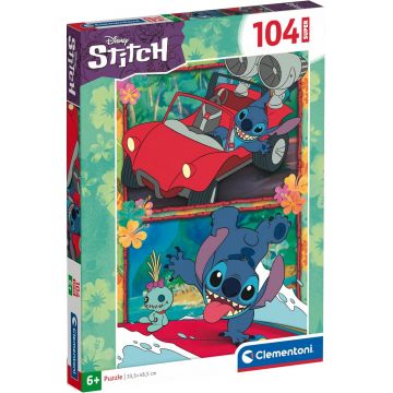 Puzzle pentru copii Clementoni din 104 piese - Stitch (varianta 2)