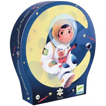 Puzzle pentru copii Djeco - Astronautul pe Lună, 36 piese
