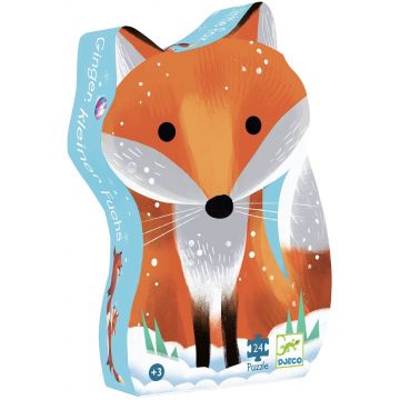 Puzzle pentru copii Djeco - Vulpea mică Ghimbir, 24 piese
