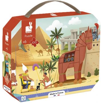 Puzzle pentru copii Janod - Mitologie și Antichitate, 100 de piese
