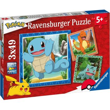 Puzzle pentru copii Ravensburger 3 x 49 piese - Pokemon