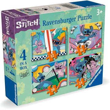Puzzle pentru copii Ravensburger 4 în 1 - Lilo și Stitch se distrează
