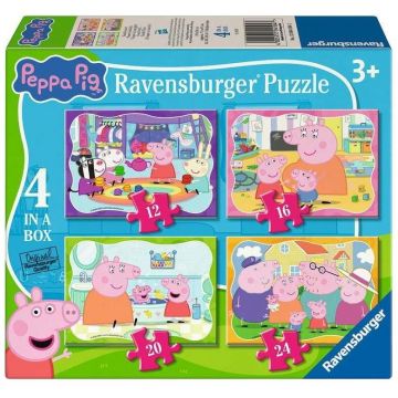 Puzzle pentru copii Ravensburger 4 în 1 - Purcelușa Peppa