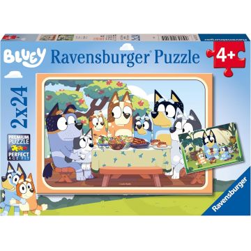 Puzzle pentru copii Ravensburger din 2 x 24 piese - Bluey