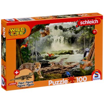 Puzzle pentru copii Schmidt din 100 piese - În pădurea tropicală