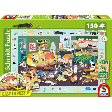 Puzzle pentru copii Schmidt din 150 piese - Pisici jucăușe