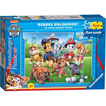 Puzzle pentru podea pentru copii Ravensburger din 16 piese - Patrula căţeluşilor