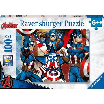 Puzzle Ravensburger din 100 piese XXL - Căpitanul America