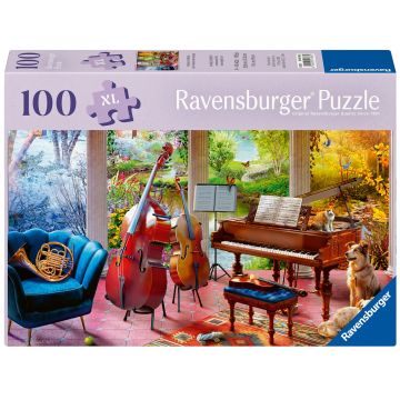 Puzzle Ravensburger din  100 XL piese - Muzica celor patru anotimpuri