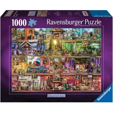 Puzzle Ravensburger din  1000 piese - Biblioteca câinilor