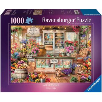 Puzzle Ravensburger din  1000 piese - Flori pentru fiecare anotimp