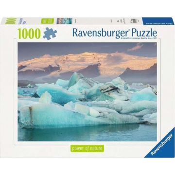 Puzzle Ravensburger din  1000 piese -  Lac glaciar din Islanda