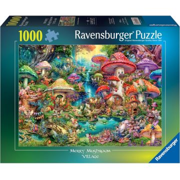 Puzzle Ravensburger din  1000 piese - Satul Fericit al Ciupercilor