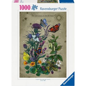 Puzzle Ravensburger din 1000 piese - Sens giratoriu de fluture