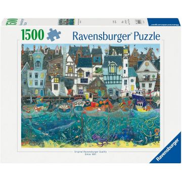 Puzzle Ravensburger din  1500 piese - Portul Fantasy