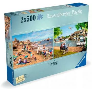 Puzzle Ravensburger din 2 x 500 piese - Norfolk pitoresc
