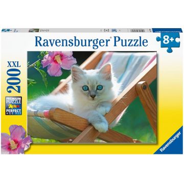 Puzzle Ravensburger din 200 XXL piese - Pisicuță albă
