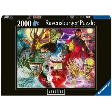 Puzzle Ravensburger din  2000 piese - Monștri clasici