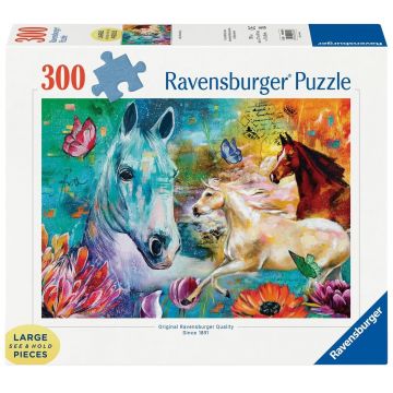 Puzzle Ravensburger din 300 XXL piese - Cei trei cai
