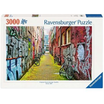 Puzzle Ravensburger din  3000 piese - Artă stradală în Amsterdam