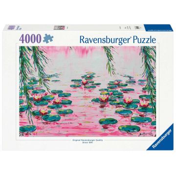 Puzzle Ravensburger din  4000 piese - Nuferi roz