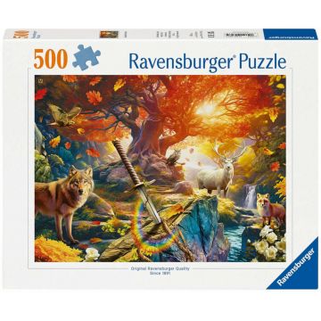 Puzzle Ravensburger din  500 piese - Pădurea din Excalibur