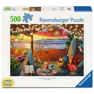 Puzzle Ravensburger din 500 XXL piese - Colibă confortabilă