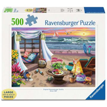 Puzzle Ravensburger din 500 XXL piese - Odihnă în cabană