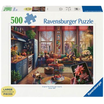 Puzzle Ravensburger din 500 XXL piese - Studio Boho Confortabil